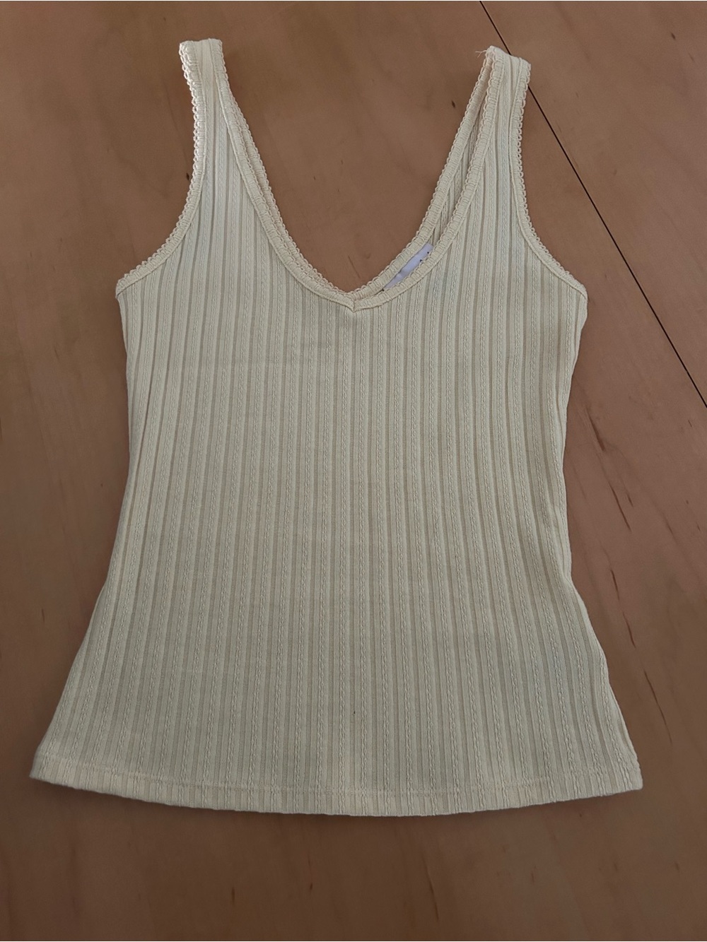 Sleeveless Ribbed V-Neck Tank Top - yellow